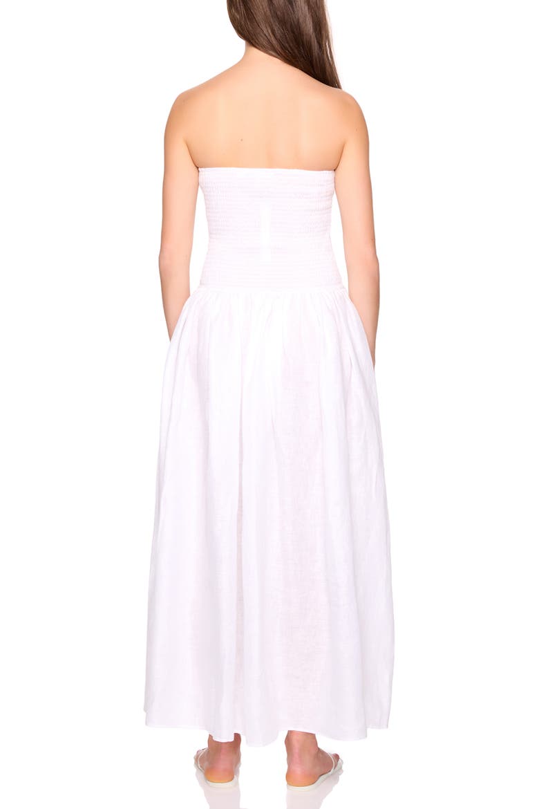 Smocked Waist Strapless Maxi Dress, Alternate, color, SUGAR