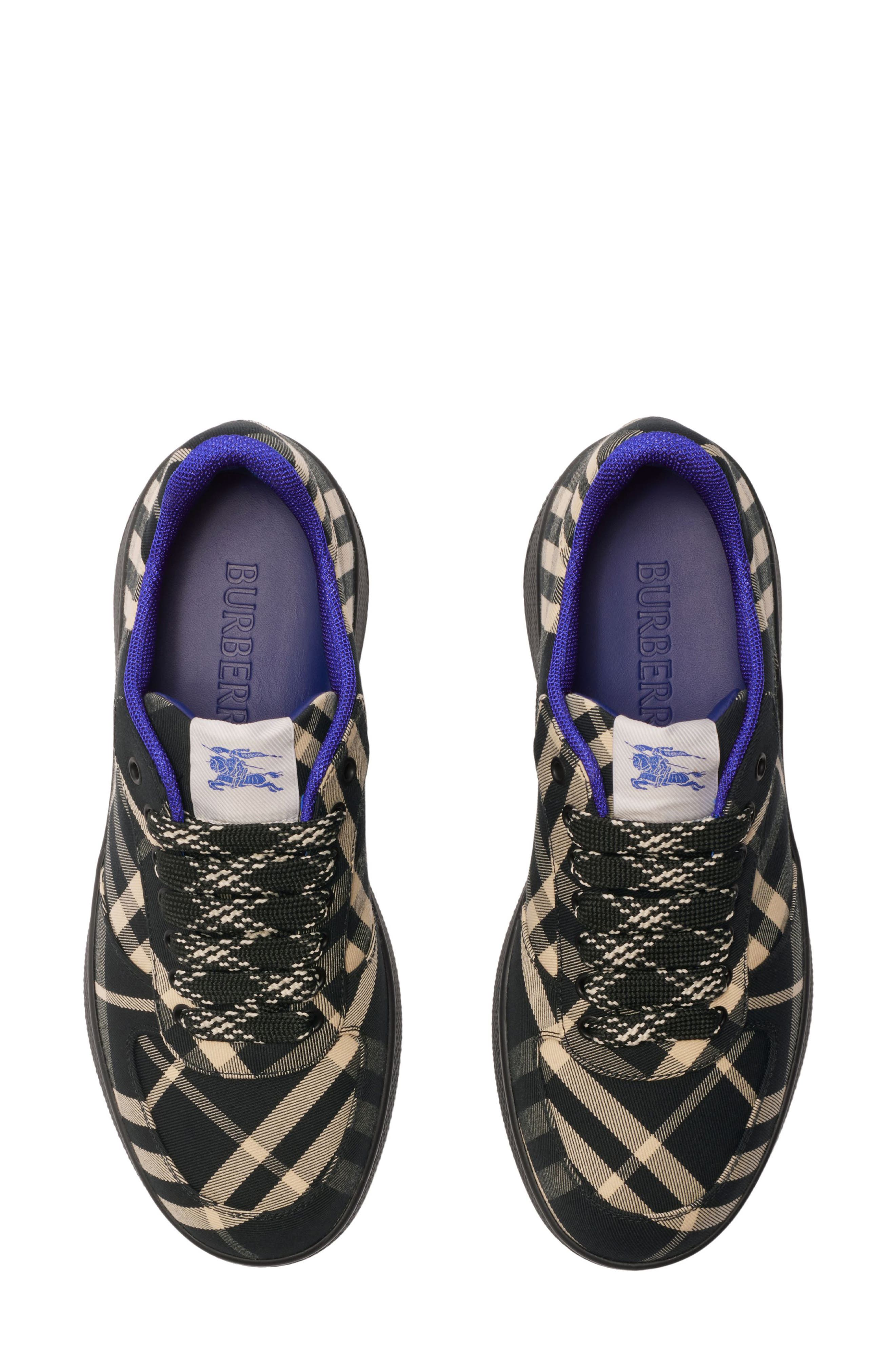 Burberry Terrace Check Sneaker, Alternate, color, Black Check