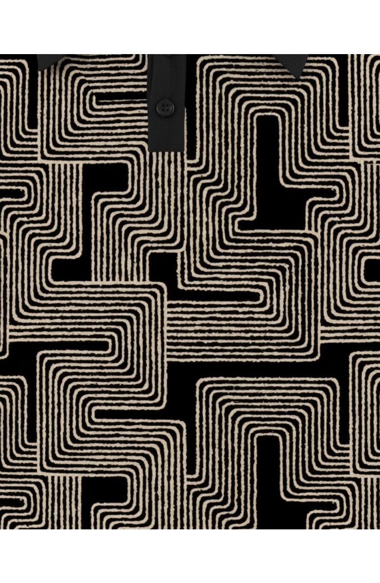 Lords of Harlech Inter Twine Womens Merino Silk Cashmere Polo, Alternate, color, Inter Twine Black