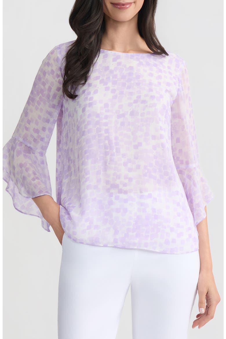 Ruffle Sleeve Top, Main, color, LAVNDR MIST MLT