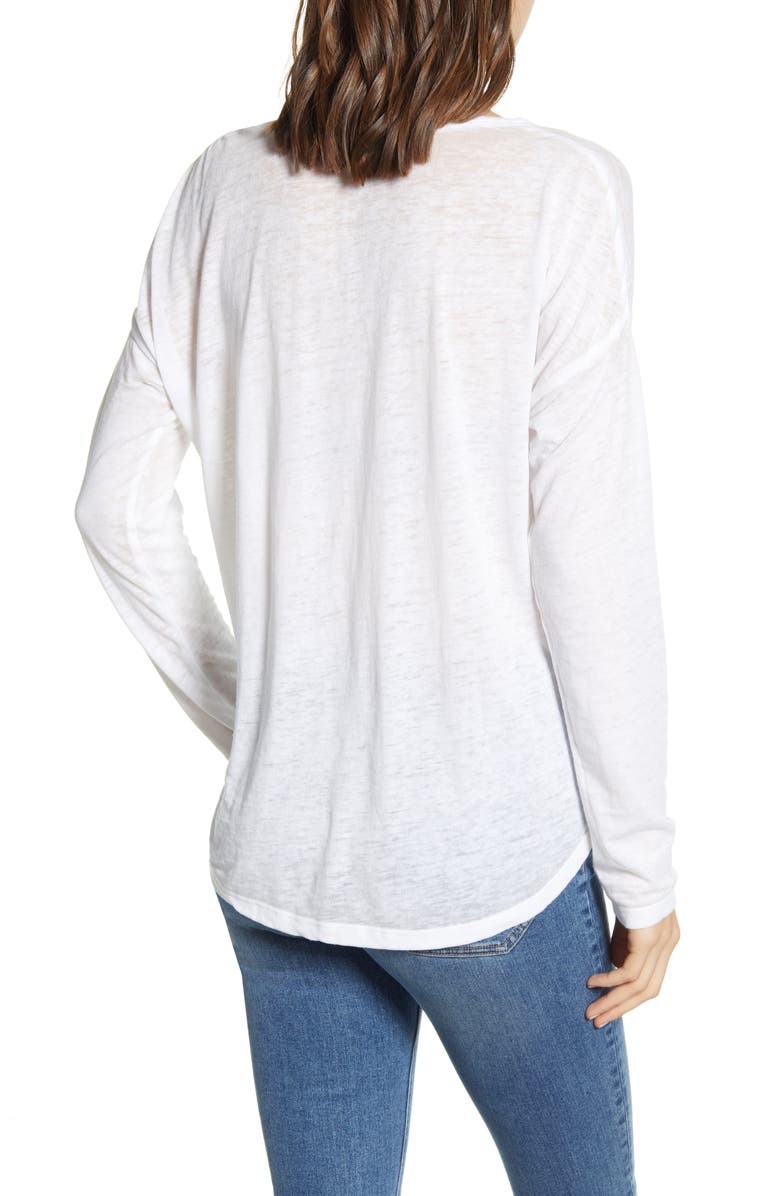Splendid Zander Long Sleeve Burnout Tee, Alternate, color, 
