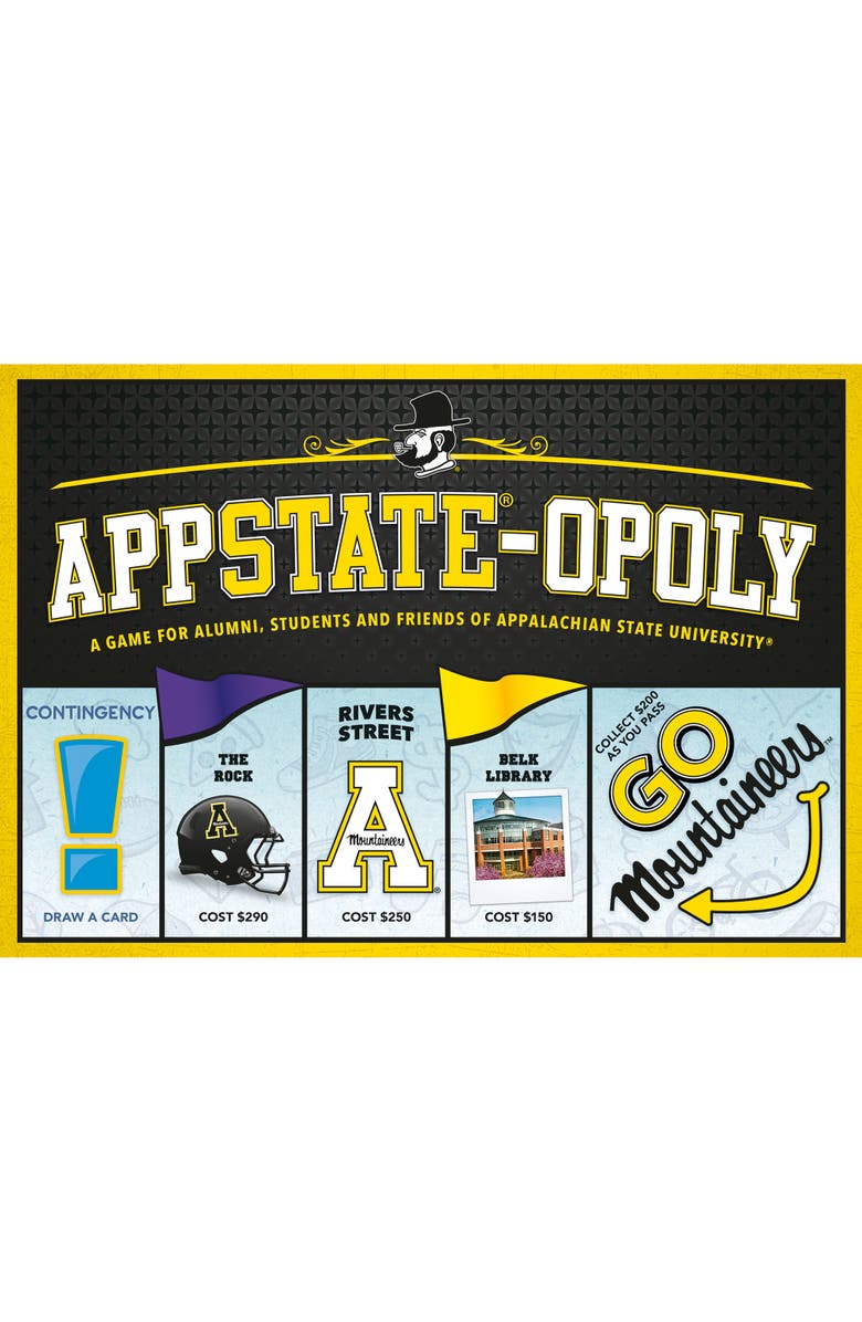 Late for the Sky Appalachian State Univ App Stateopoly Monopoly Board Game, Main, color,