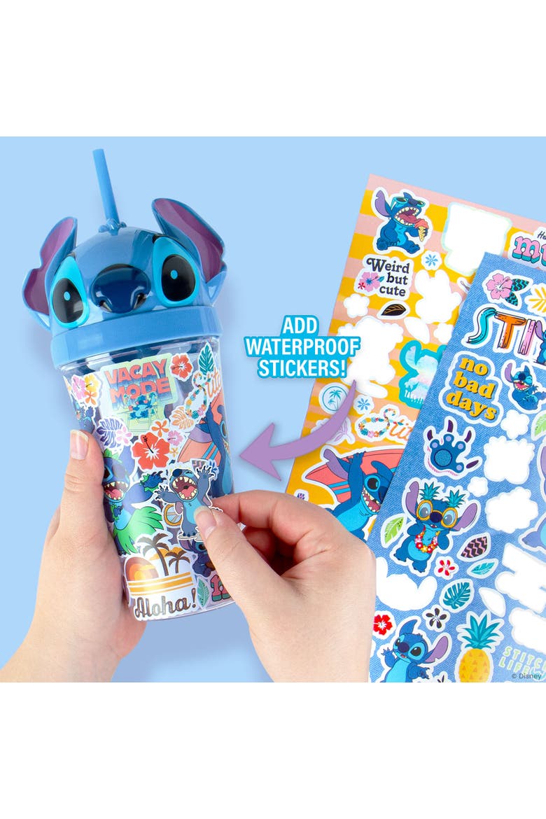 Disney Stitch Tumbler Kit 16 oz Cup, 100 Stickers, Alternate, color, Multicolored