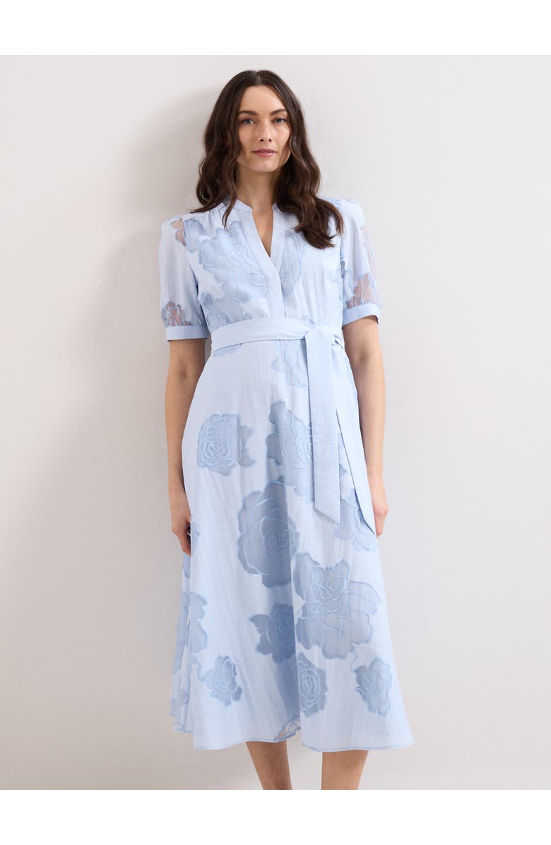 Phase Eight Queenie Belted Midi Dress, Alternate, color, Blue