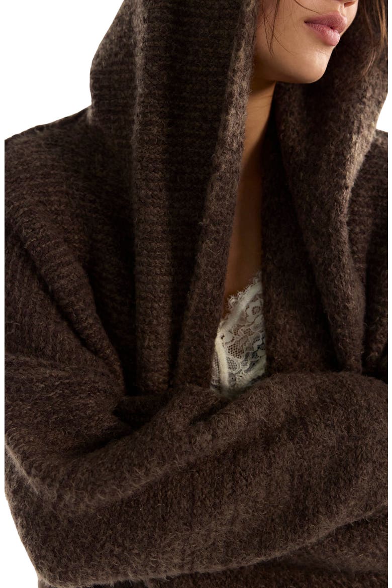 Thistle Hooded Cardigan, Alternate, color, FUDGE COMBO