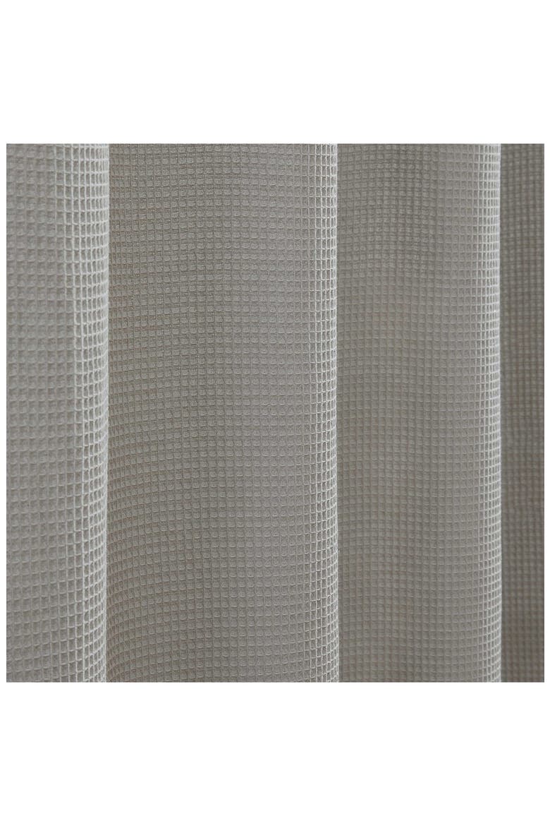 Waffle Textured Shower Curtain, Alternate, color, LT-PASTEL GREY