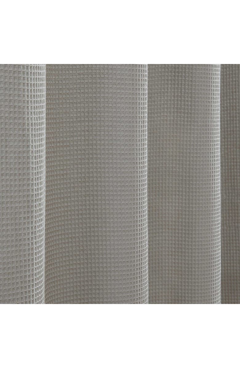 Kenneth Cole New York Waffle Textured Shower Curtain, Alternate, color, Lt-Pastel Grey