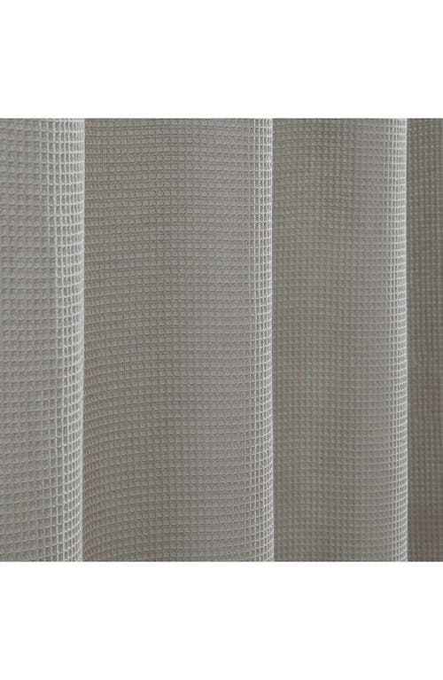 Kenneth Cole New York Waffle Textured Shower Curtain In Lt-pastel Grey