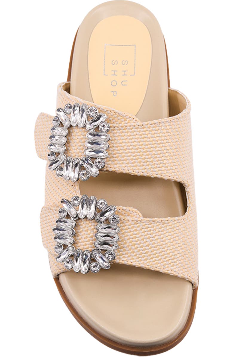 SHUSHOP Bridget Sandal, Alternate, color, Bone Woven