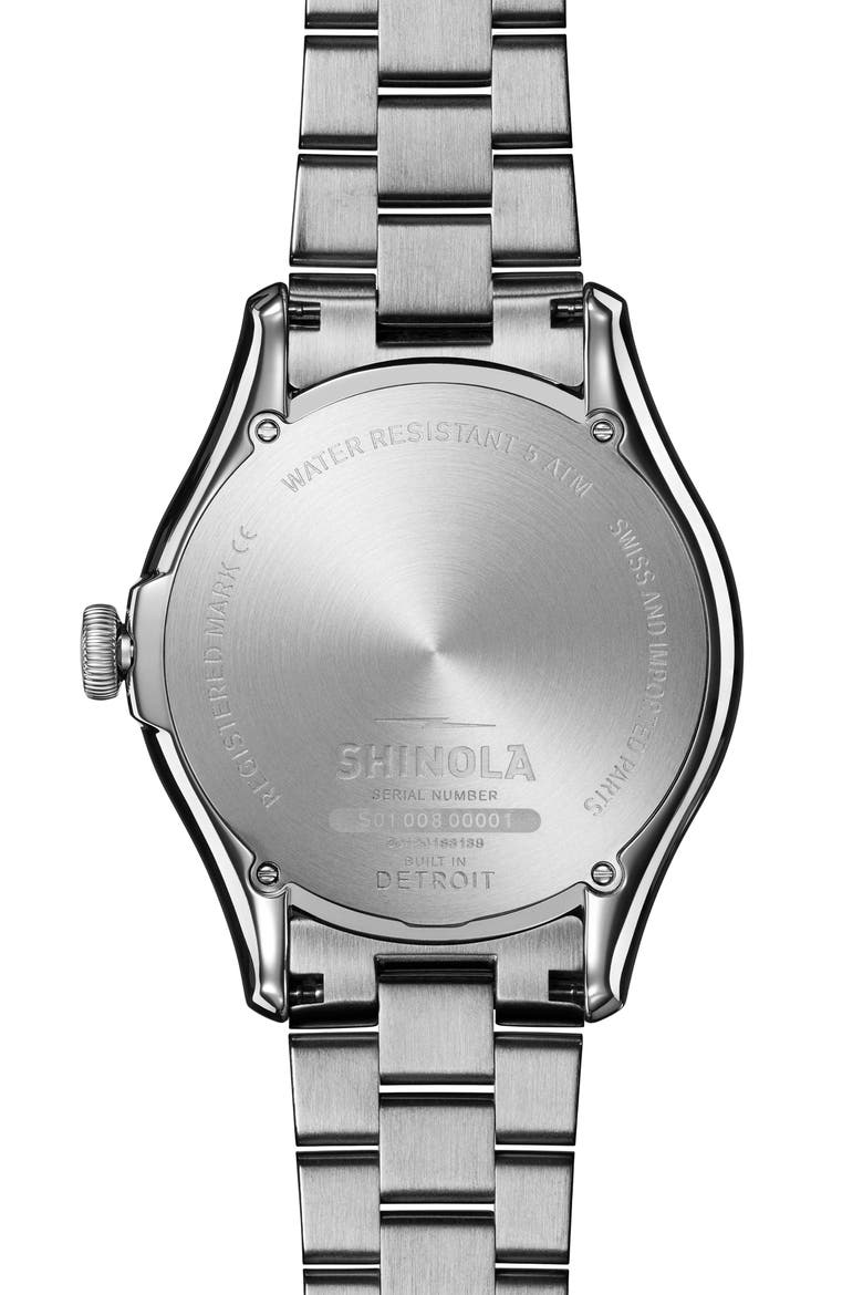 The Vinton Bracelet Watch, 38mm, Alternate, color, SILVER/ ALABASTER/ SILVER