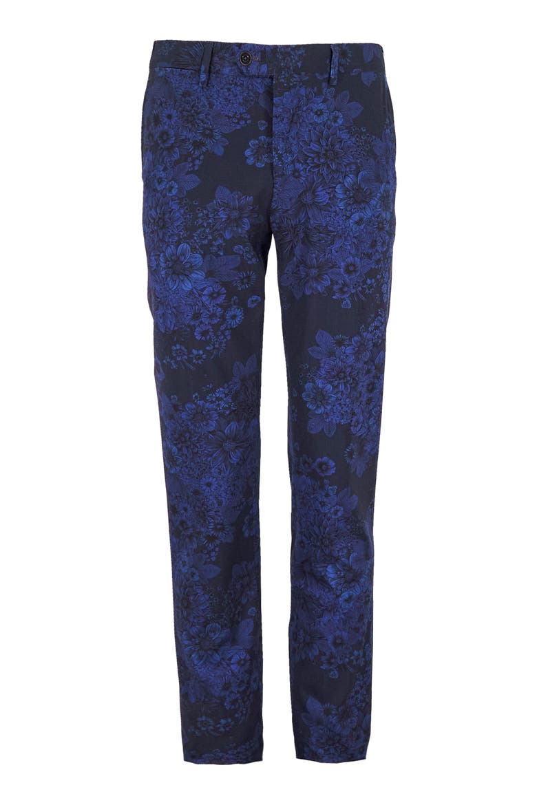 Paxton Tailored Wool Pant, Main, color, Marco Floral Midnight