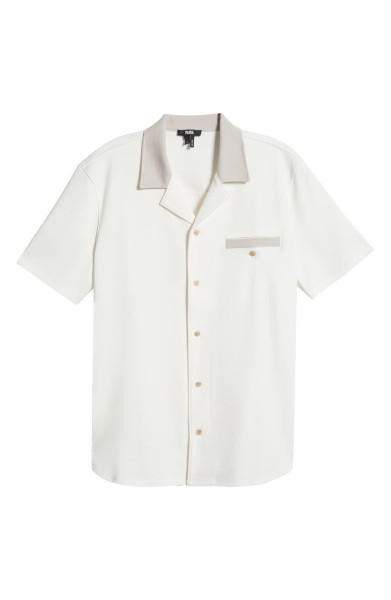 PAIGE Roan Short Sleeve Knit Button-Up Shirt, Alternate, color, 