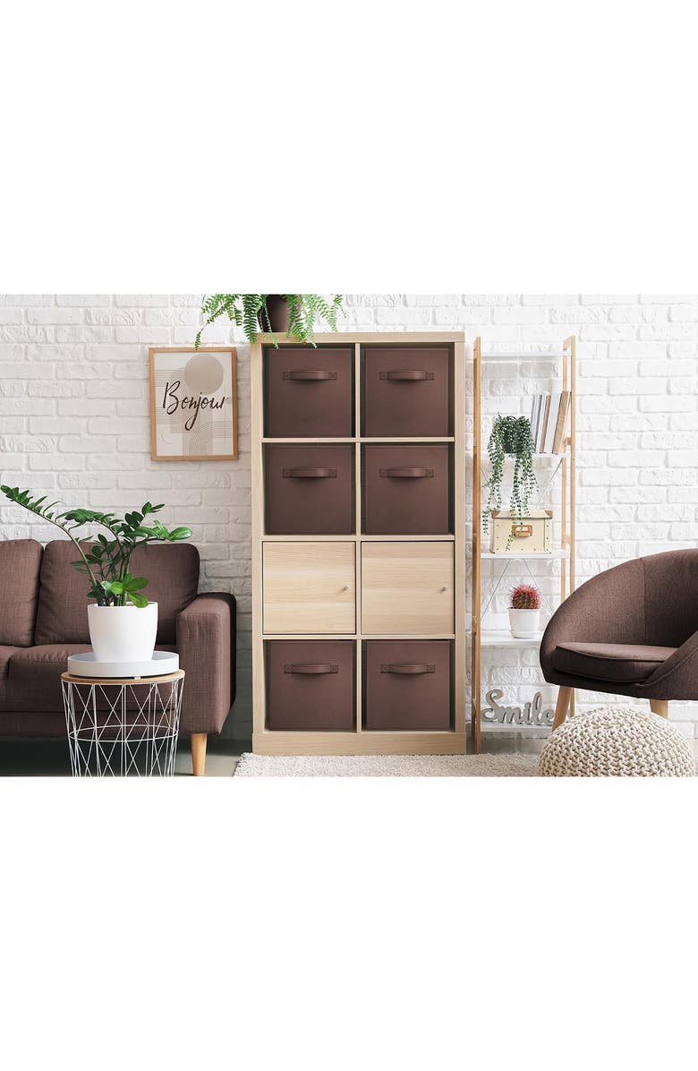 SORBUS Collapsible Storage Cube, Alternate, color, Chocolate