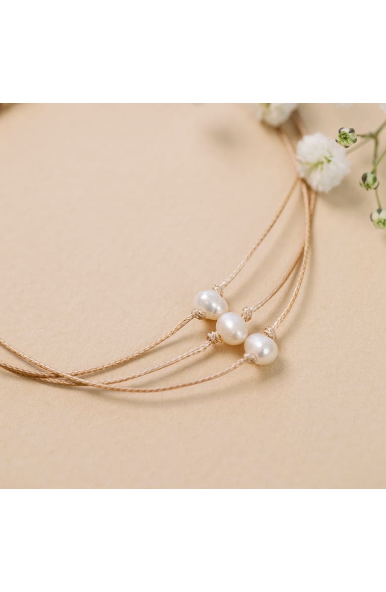 Mantra Thread of Grit Grace Gratitude bracelet, Alternate, color, Pearl