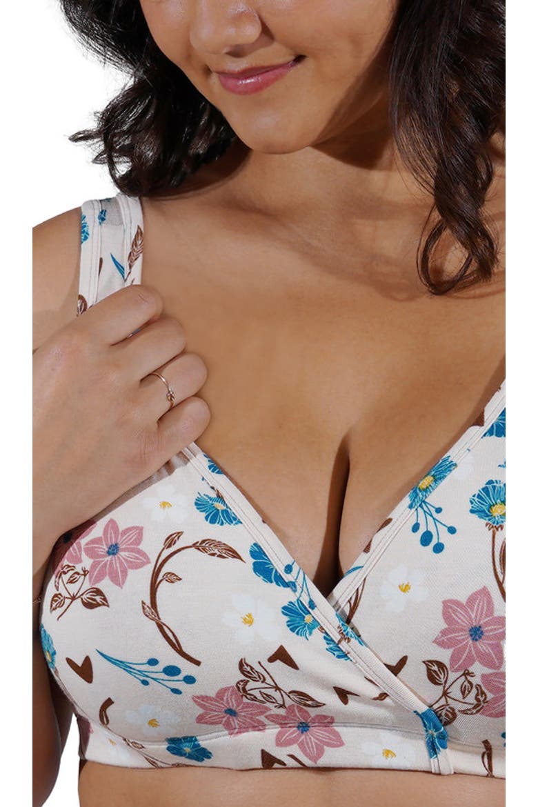 Paisley During & After 3-Piece Maternity/Nursing Sleep Bras, Alternate, color, Magnolia