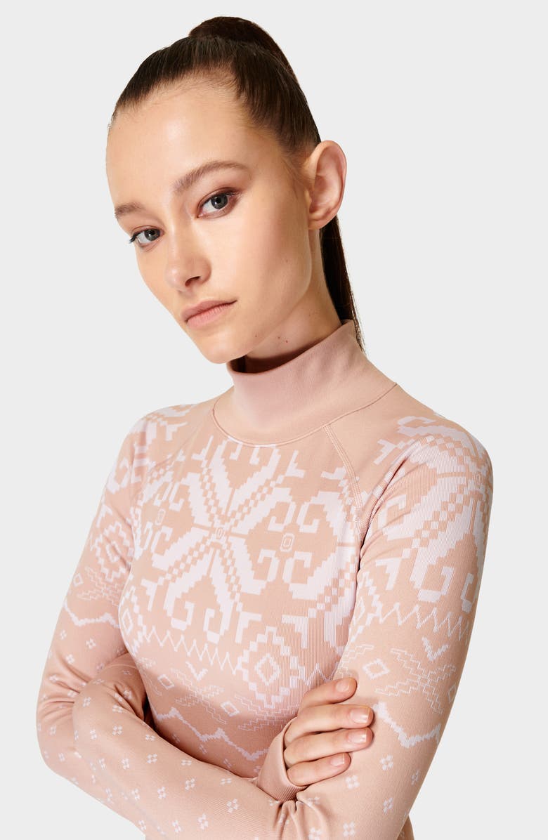 Sweaty Betty Fair Isle Jacquard Base Layer Top, Alternate, color, 