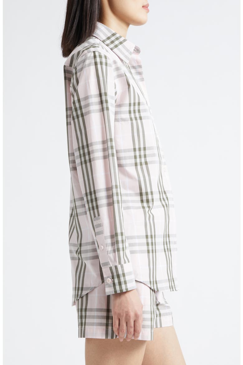 Emma Check Cotton Poplin Button-Up Shirt, Alternate, color, MALLOW PINK IP CHECK
