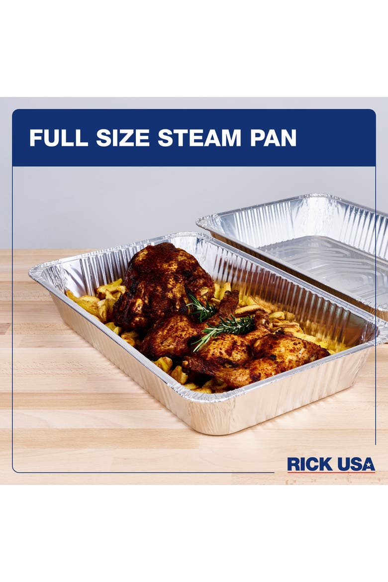 Full Size Steam Pan 10pk, Alternate, color, Silver