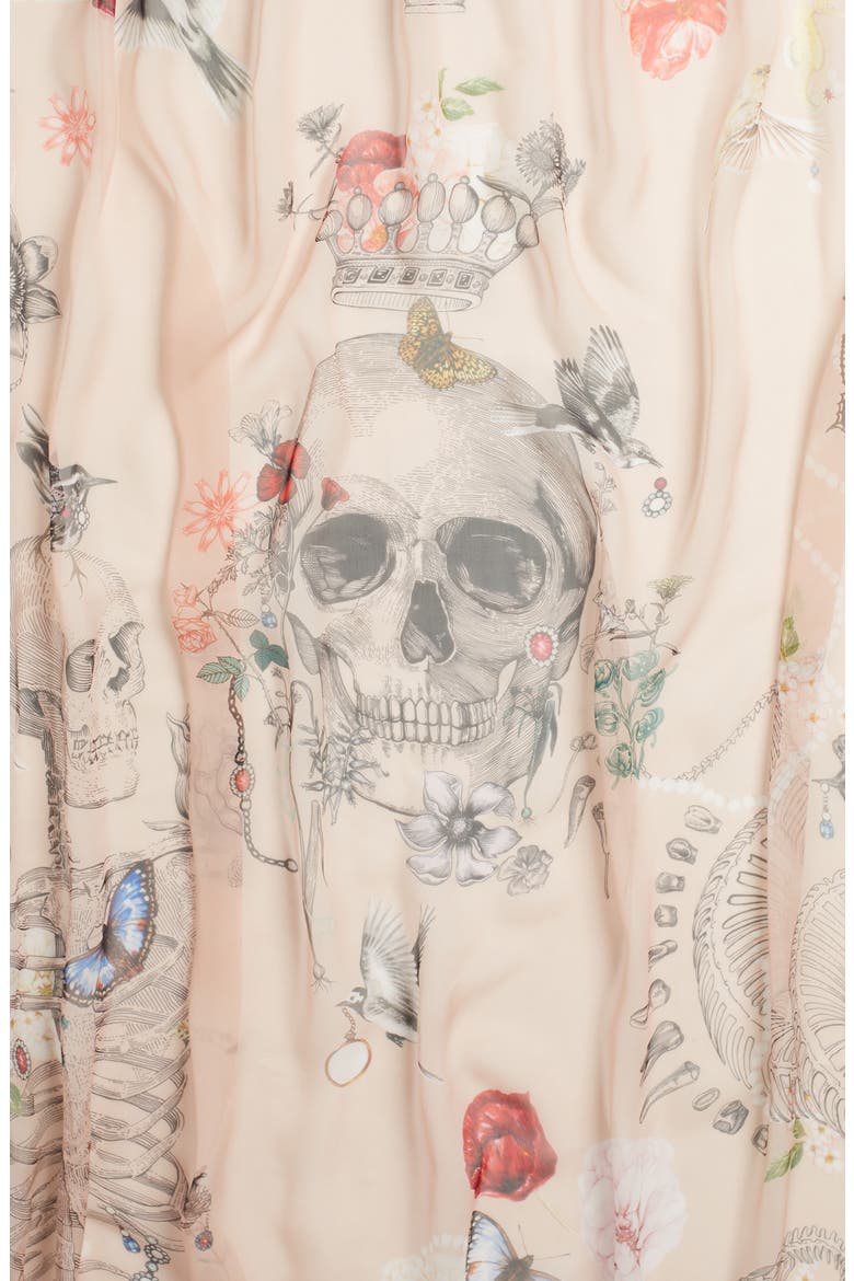 Alexander McQueen Treasure Skull Woven Scarf, Alternate, color, ROSE MULTI