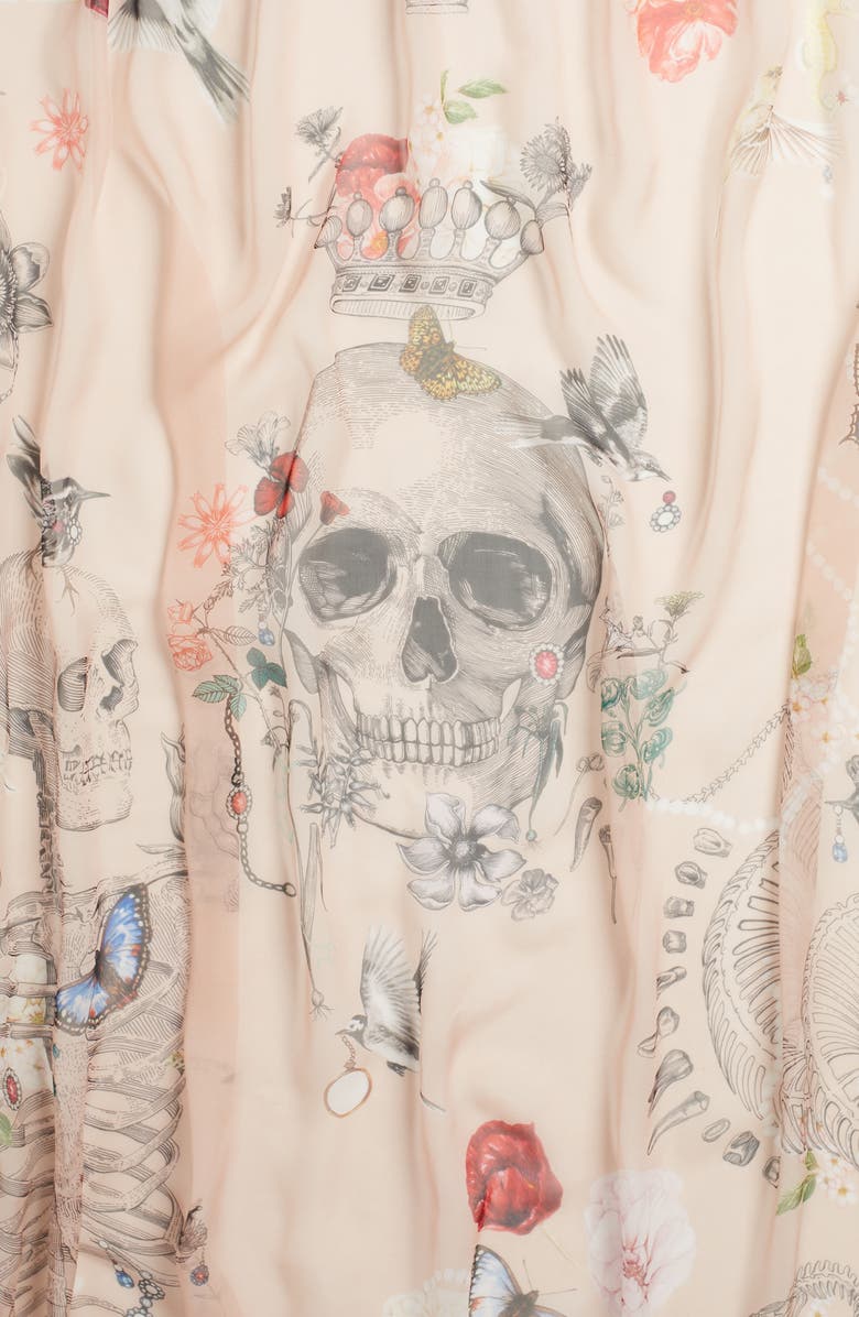 McQueen Alexander McQueen Treasure Skull Woven Scarf, Alternate, color,