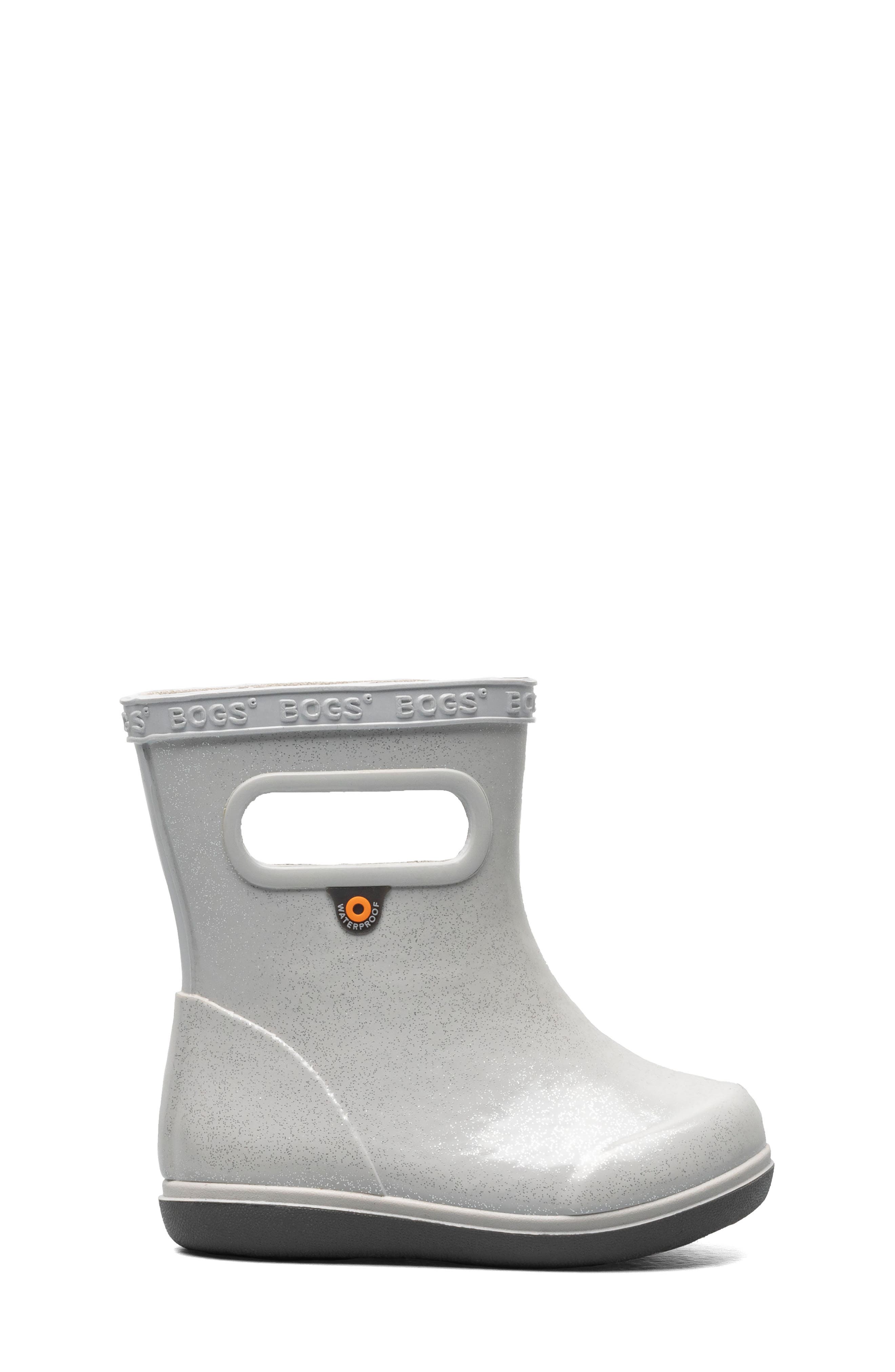 Skipper II Waterproof Rain Boot, Alternate, color, SILVER