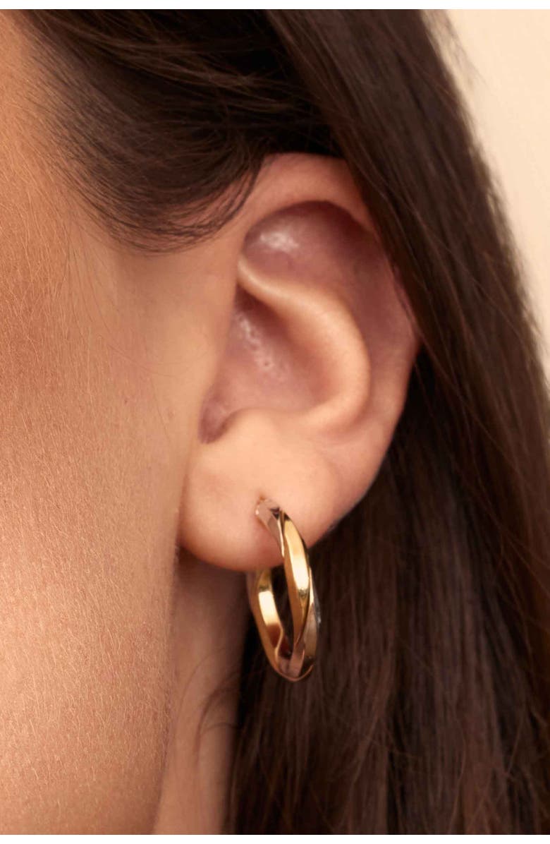 Oradina 18K Yellow Gold Goddess Small Oval Hoops, Alternate, color, 