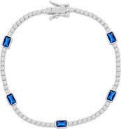 SIMONA CZ & Lab-Grown Sapphire Chain Bracelet
