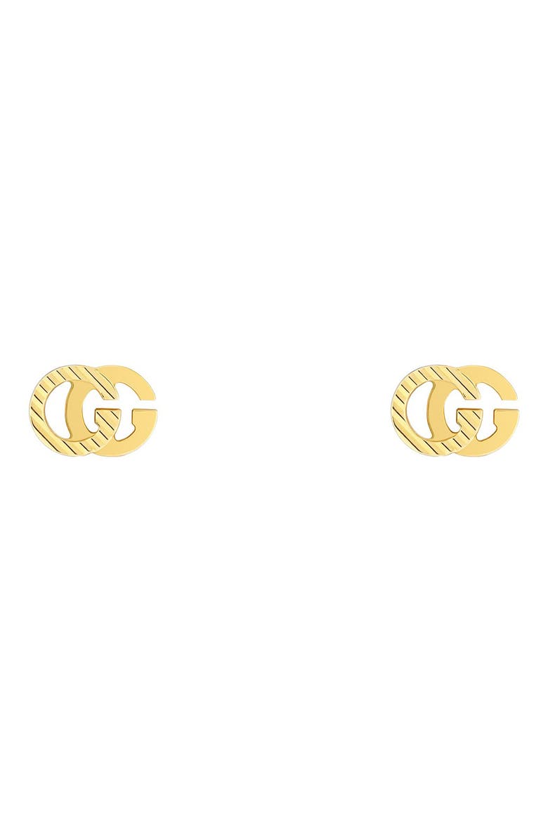 Running G Stud Earrings, Main, color, YELLOW GOLD