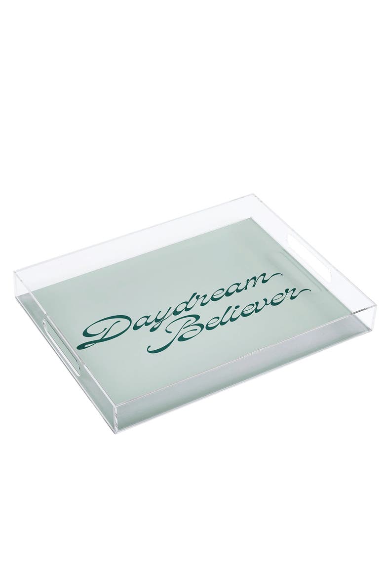 Daydream Believer Acrylic Tray, Main, color, GREEN