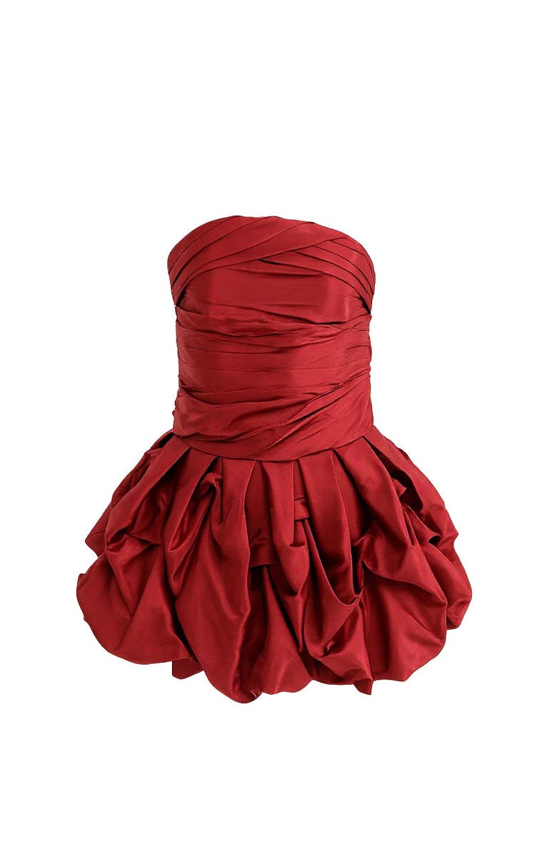 Tulleen Dramatic Flare Dress, Alternate, color, Burgundy