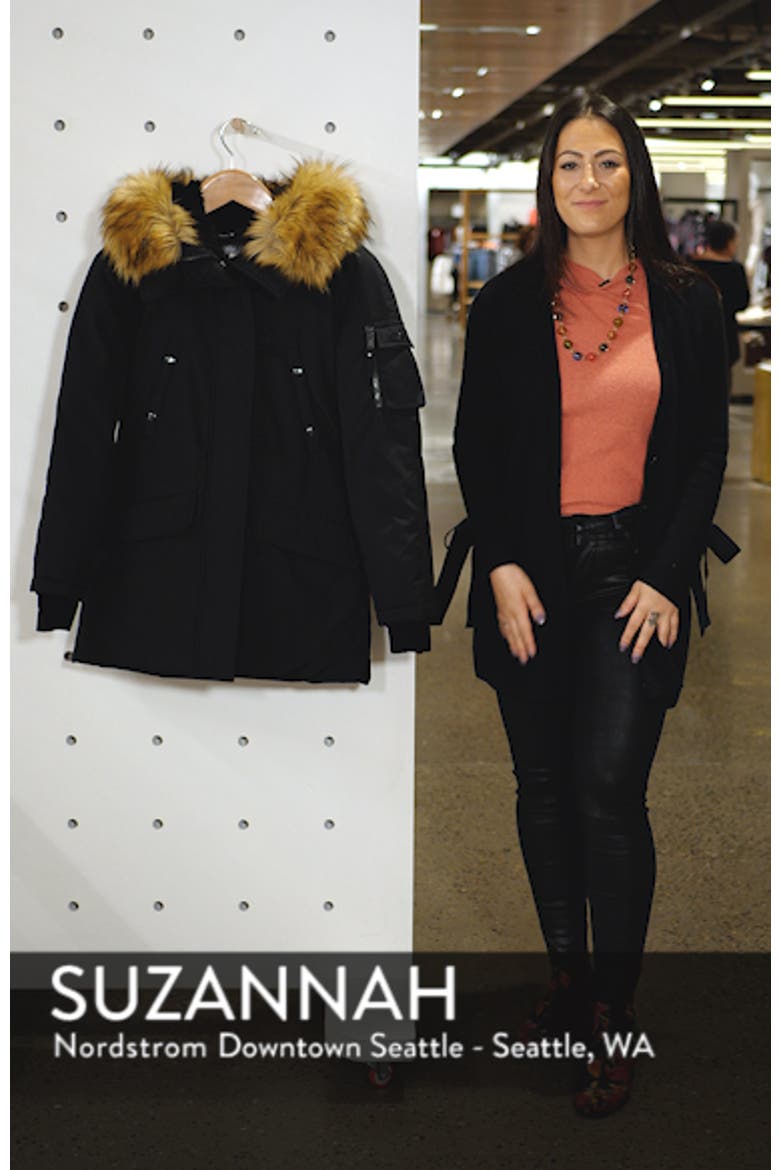 Faux Fur Trim Down Parka video