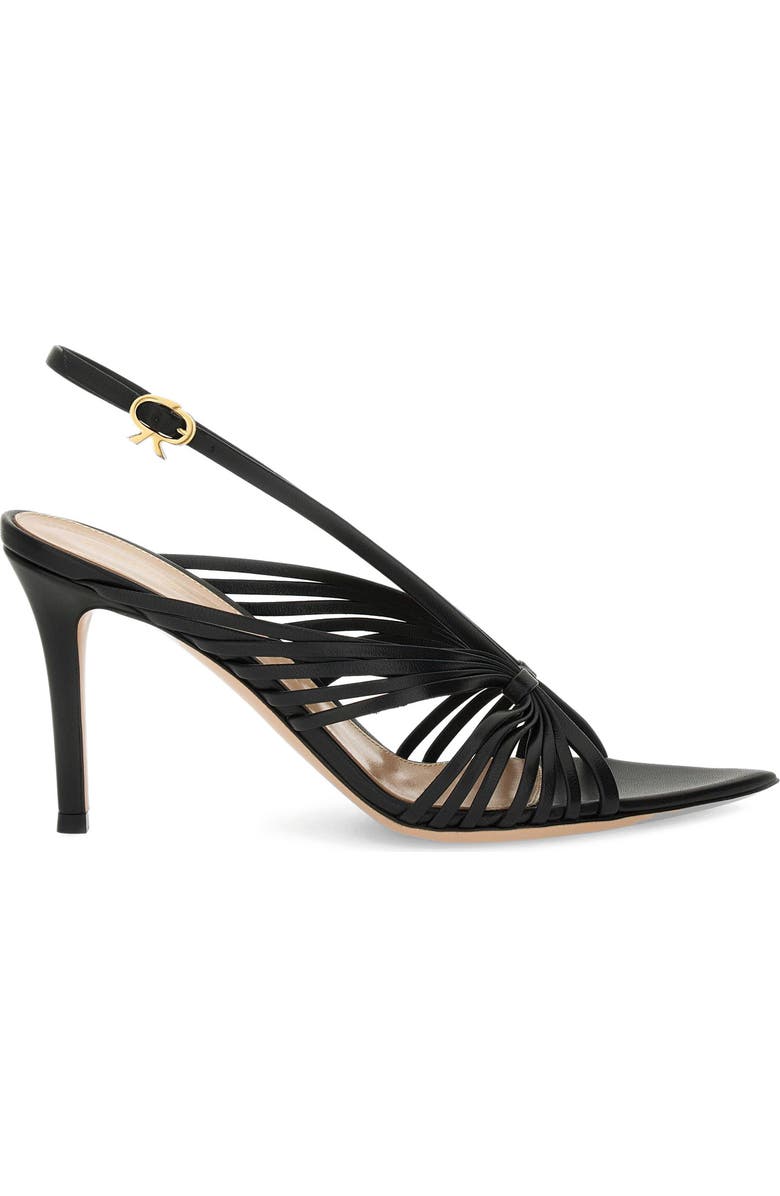 Gianvito Rossi Muse 85 Sandal, Main, color, Black Leather