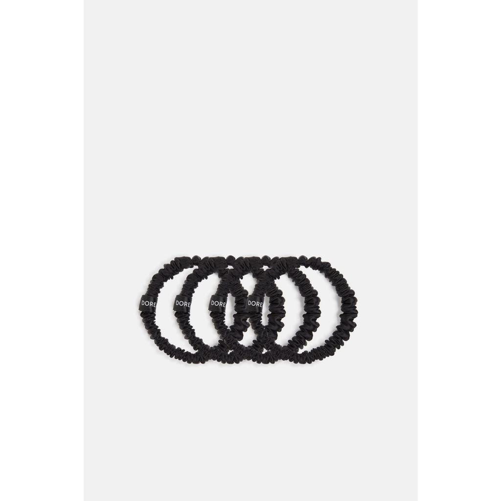 Dore & Rose Scrunchie Set 1cm In Black