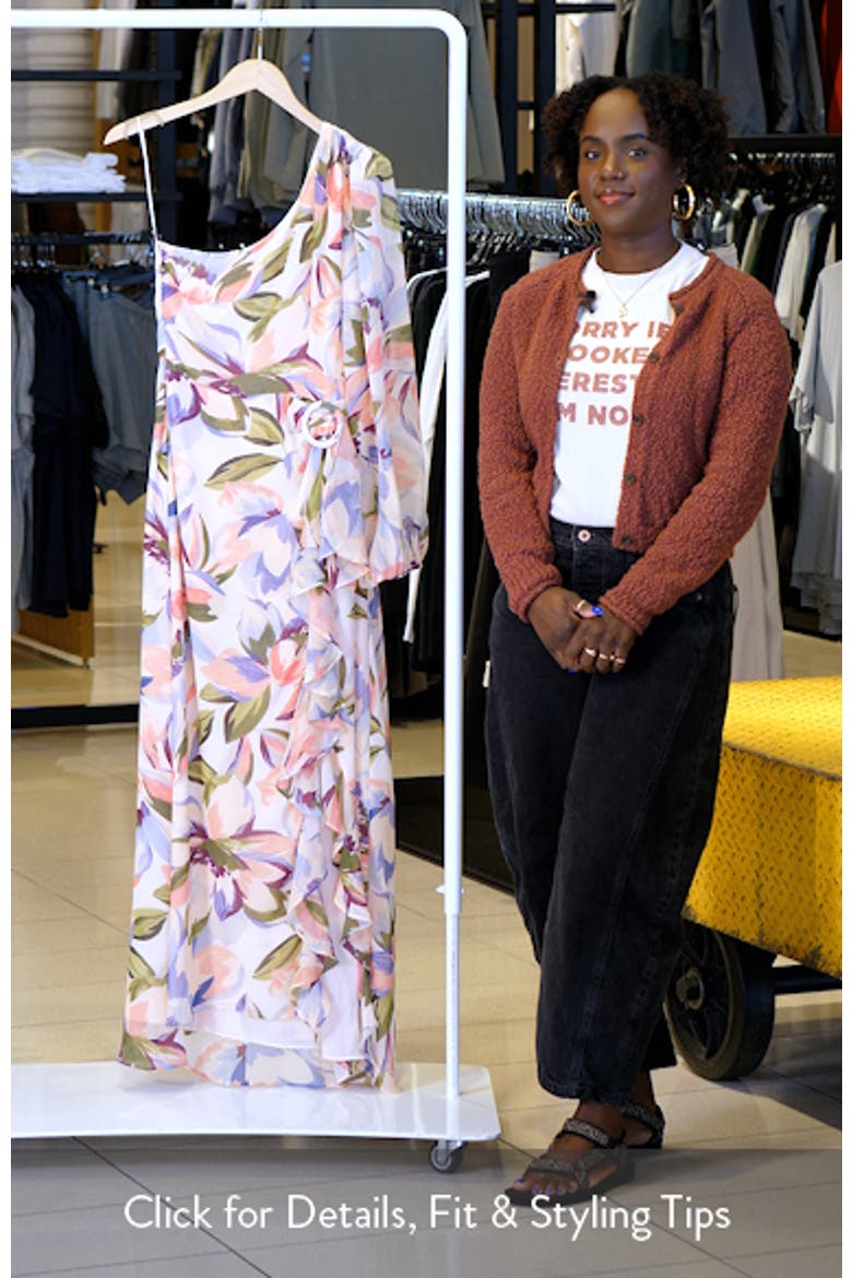 Sandersonia Floral Print Asymmetric Dress video