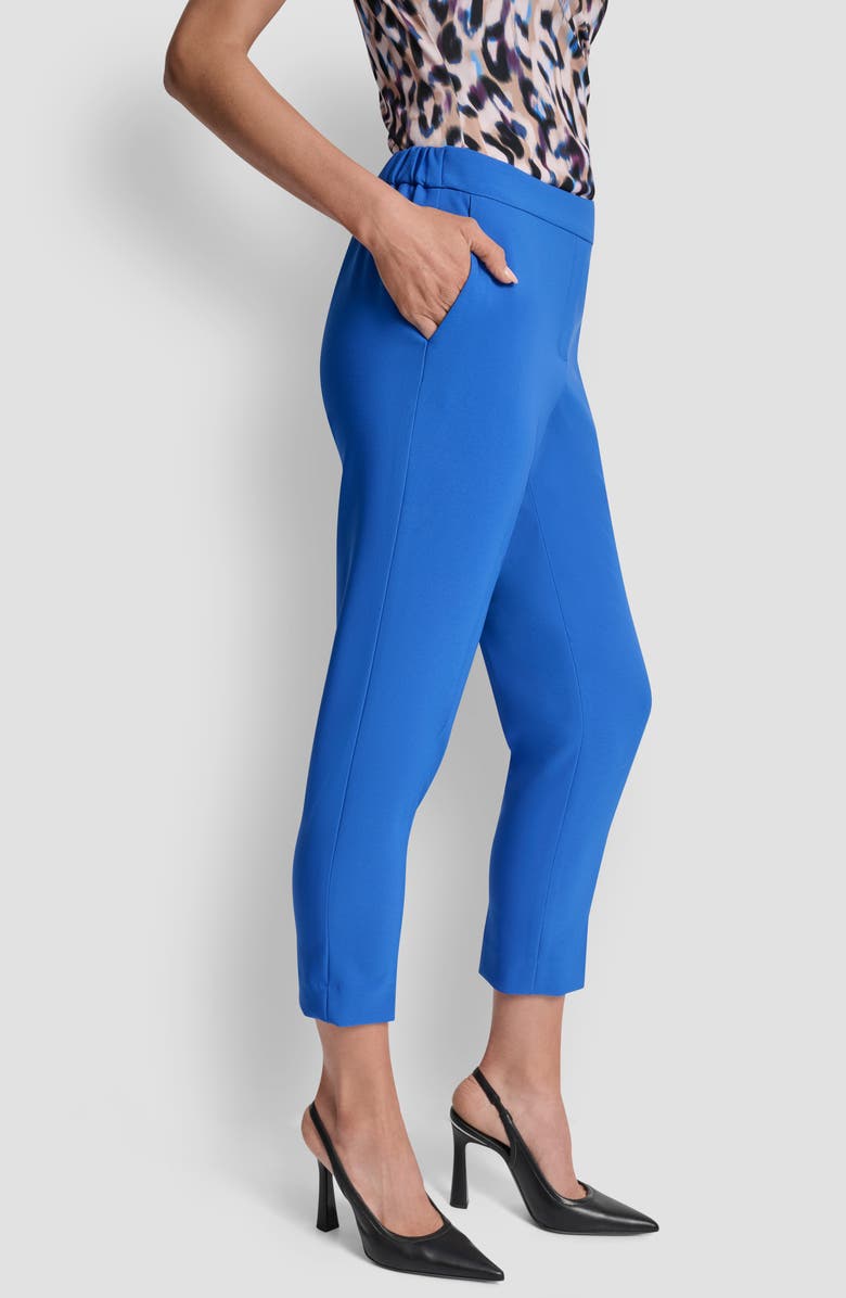 DKNY Straight Leg Ankle Crop Pants, Alternate, color, Cadet Blue