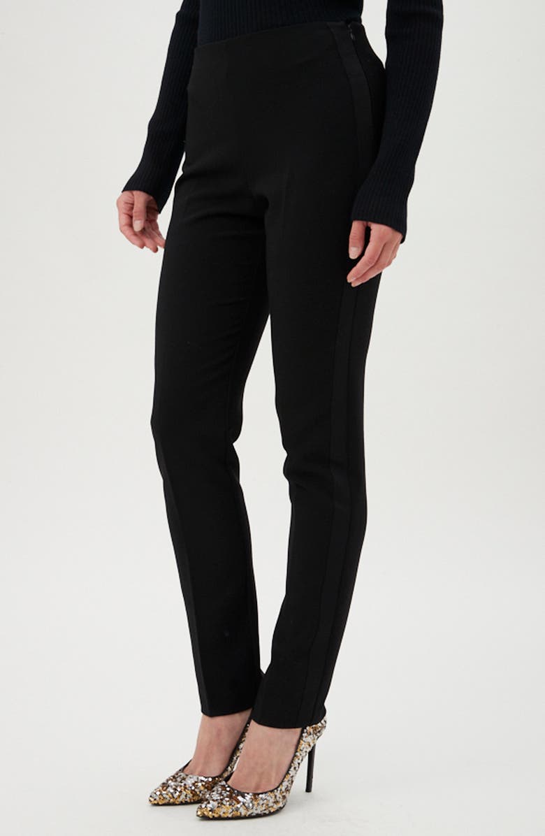 Trina Turk Furusato Straight Leg Pants, Alternate, color, Black