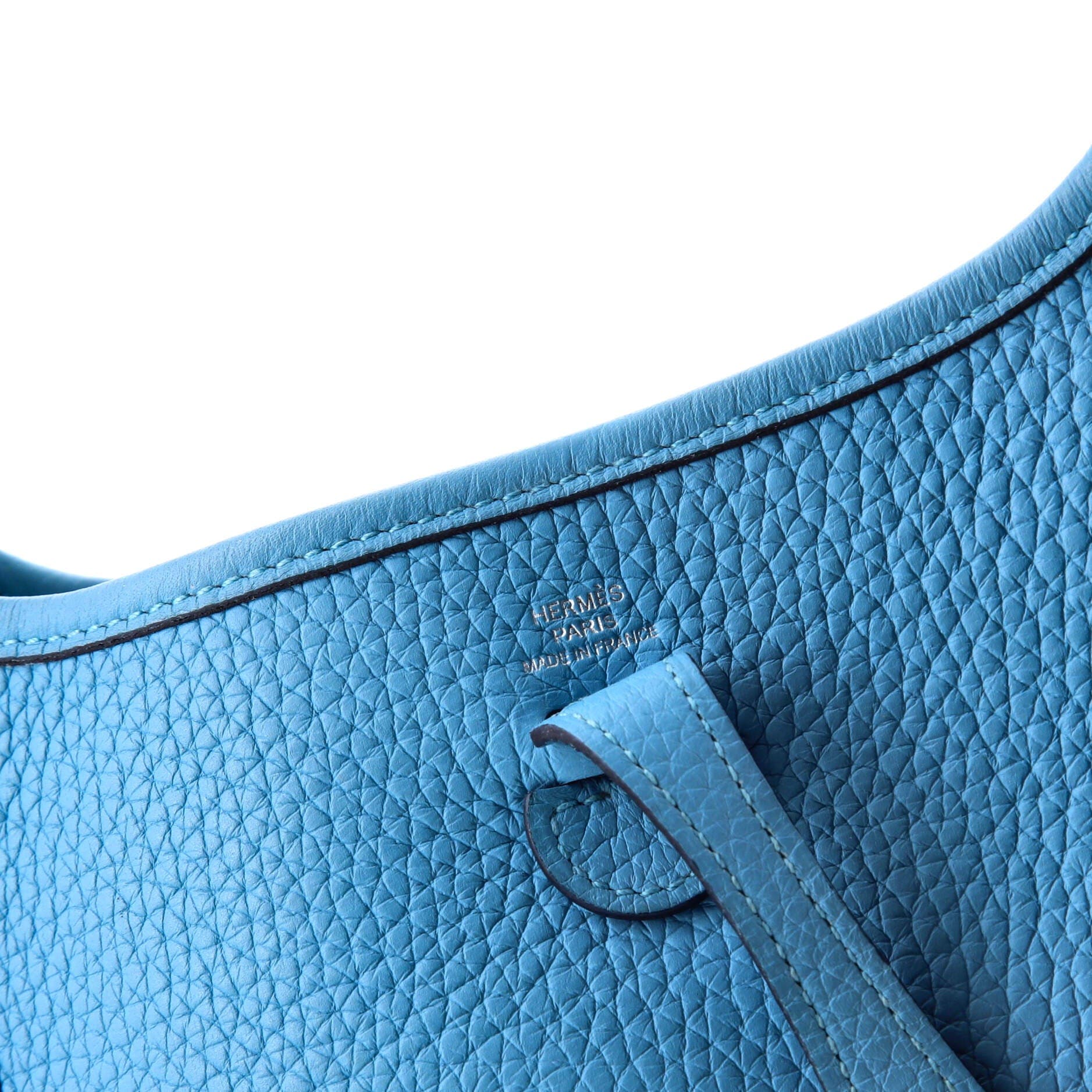 Pre-Owned Hermes Evelyne Bag Gen III Clemence TPM, Alternate, color, Celeste