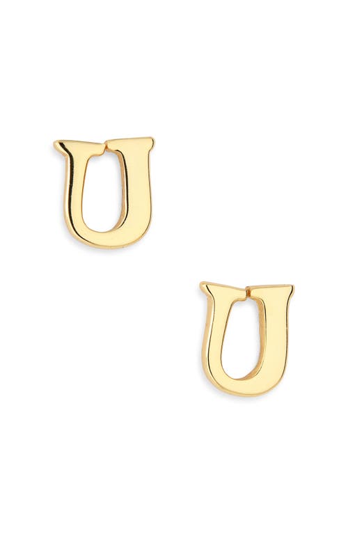 Marlyn Schiff Block Letter Initial Stud Earrings