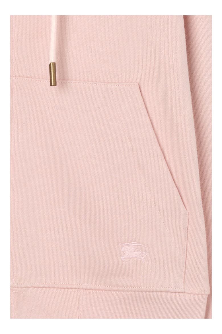Check Trim Cotton Zip Hoodie, Alternate, color, Bouquet pink