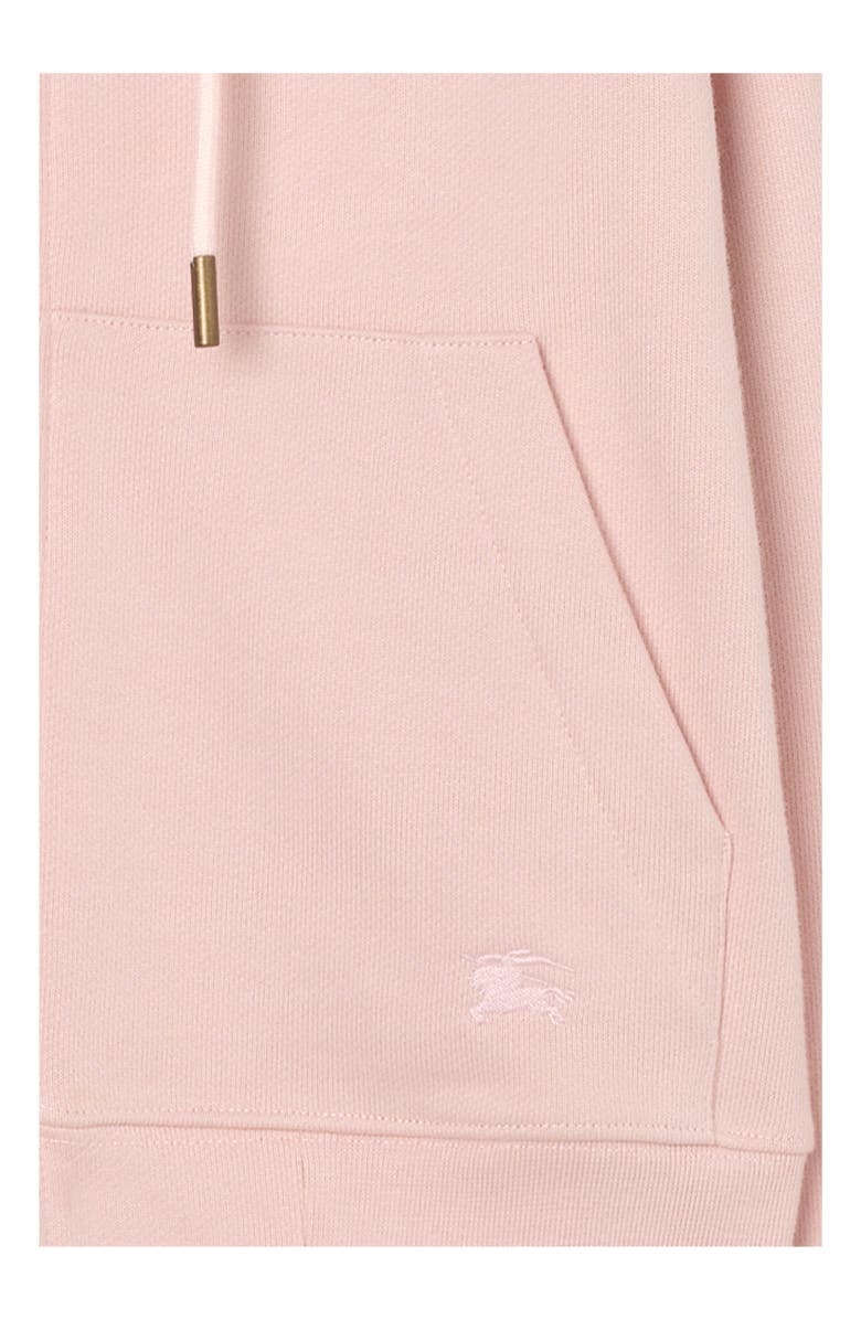 Burberry Check Trim Cotton Zip Hoodie, Alternate, color, Bouquet Pink