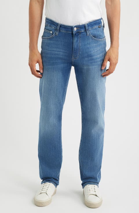 Zach Straight Leg Jeans (Mid Foggy Feather) (Big)