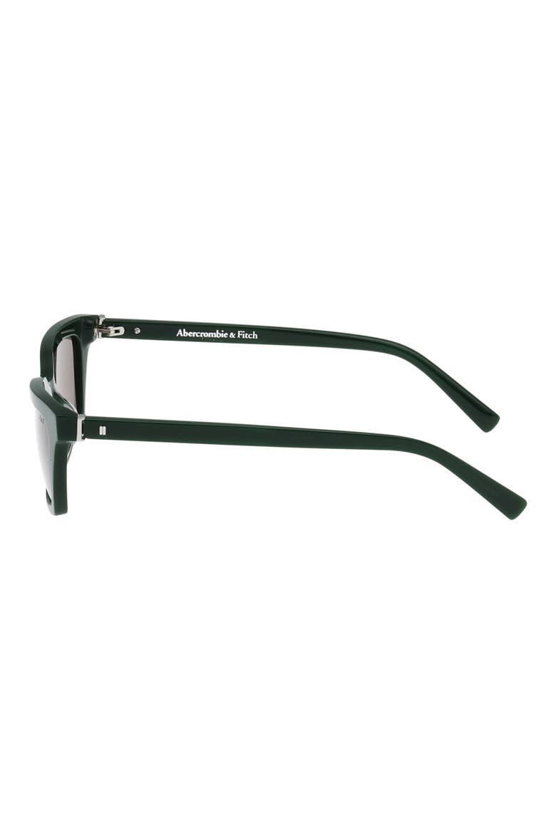 52mm Cat Eye Sunglasses, Alternate, color, SHINY DARK GREEN / GREEN