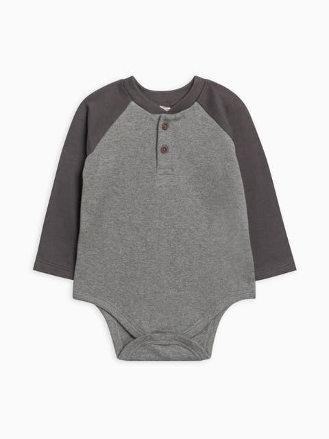 Organic Lucas Raglan Henley Bodysuit (Baby)