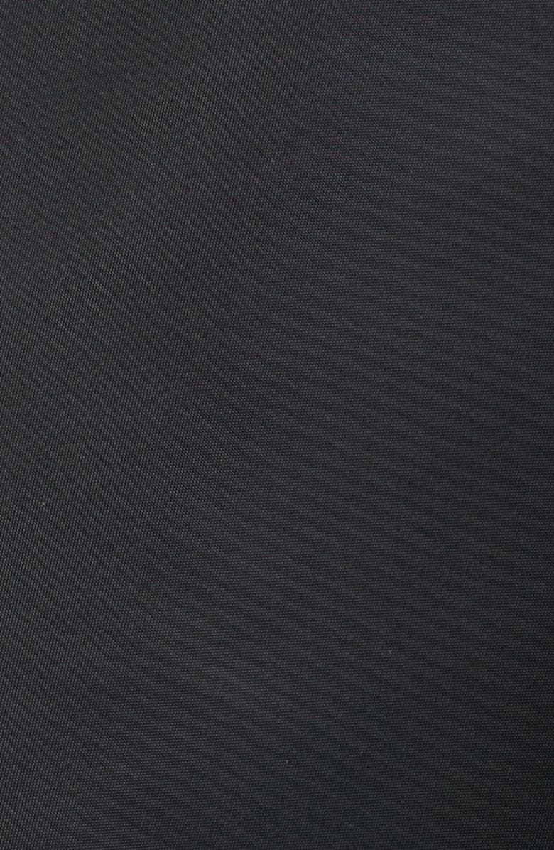 Sacai Mixed Media Knit & Nylon Twill Cardigan, Alternate, color, Black