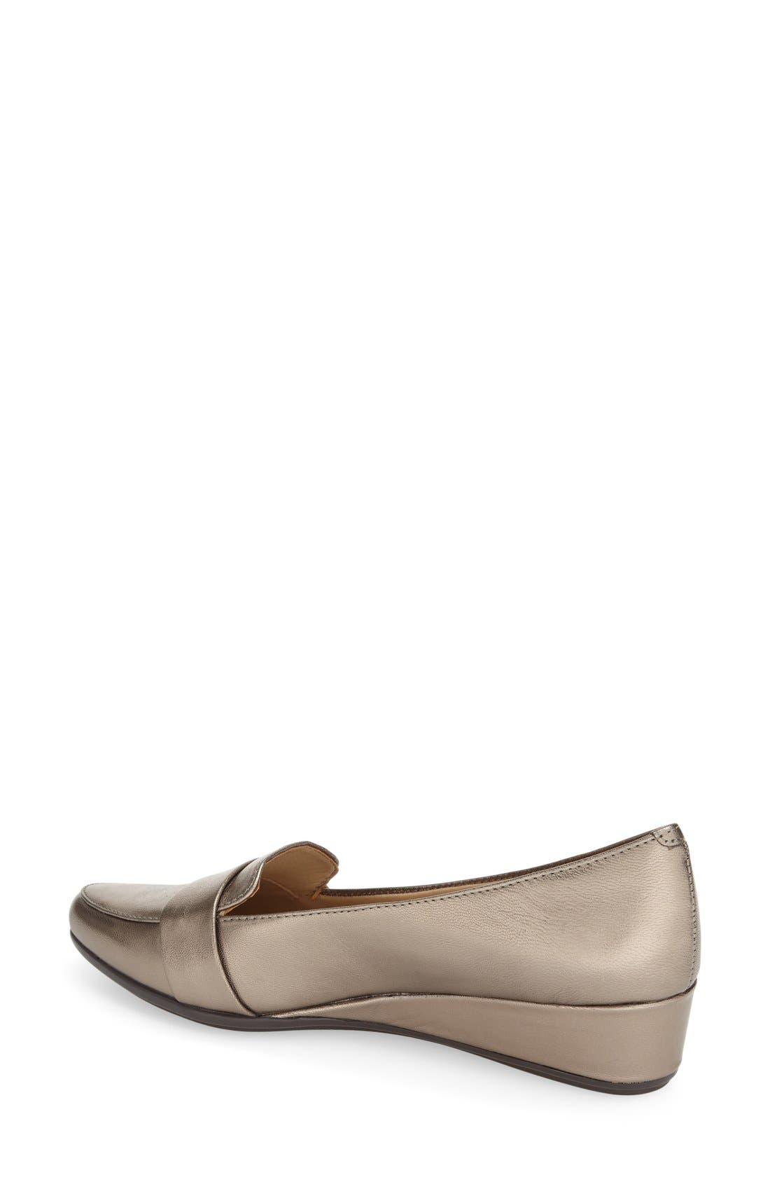 Easy Spirit 'Adalynn' Wedge Loafer, Alternate, color, PEWTER