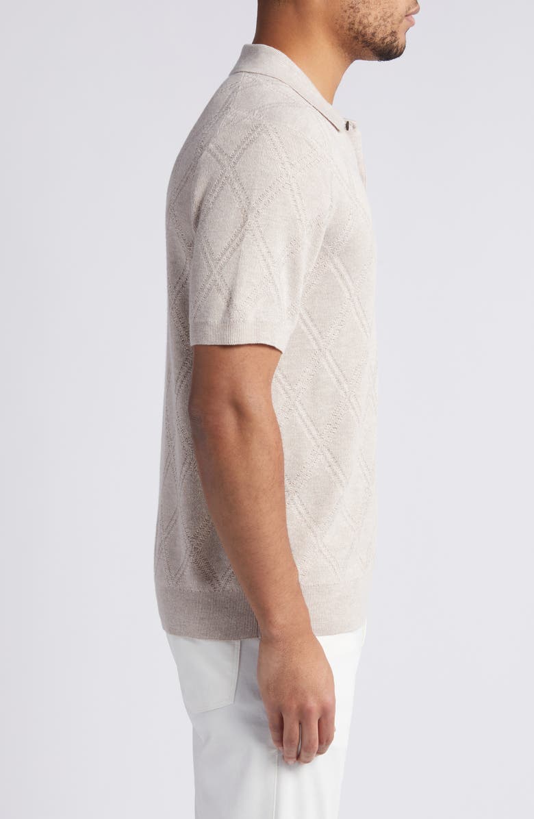Ted Baker London Ventar Diagonal Diamond Polo Sweater, Alternate, color,