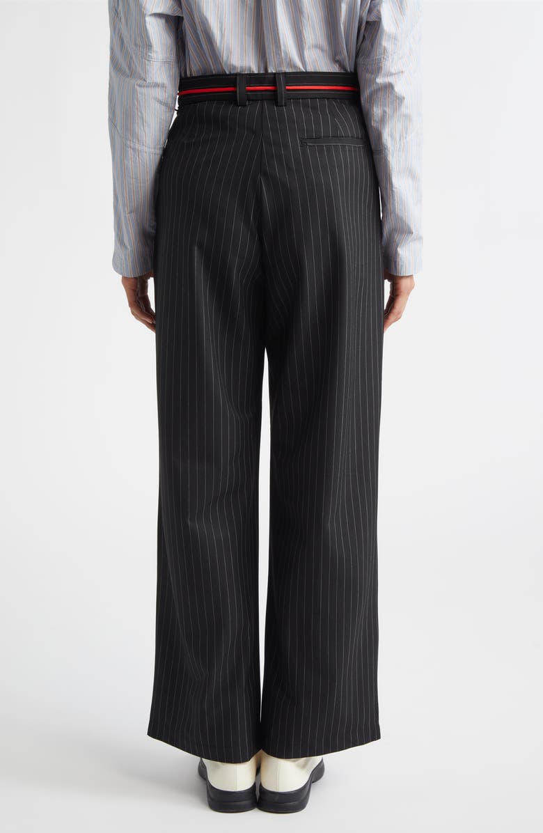 KÚR Shoelace Pinstripe Pleated Straight Leg Pants, Alternate, color,