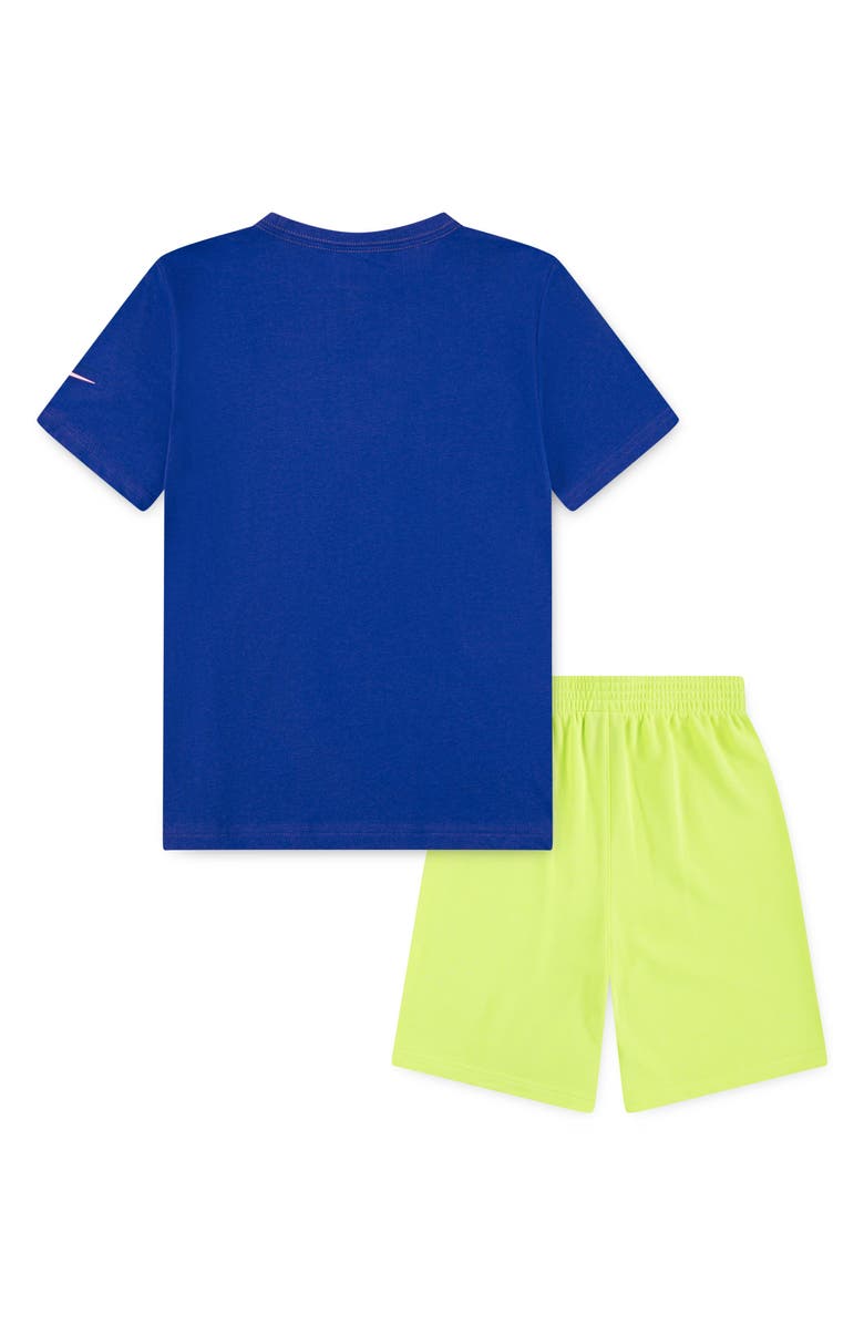 3 Brand Kids' Plate Logo Graphic T-Shirt & Shorts Set, Alternate, color, Game Royal