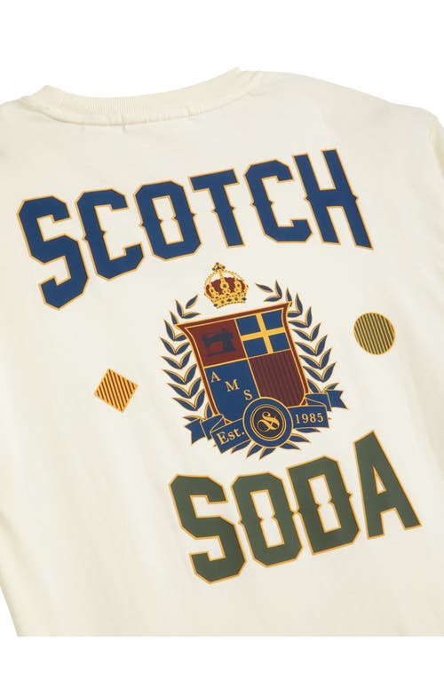 Scotch & Soda Short Sleeve Graphic T-shirt In Neutral