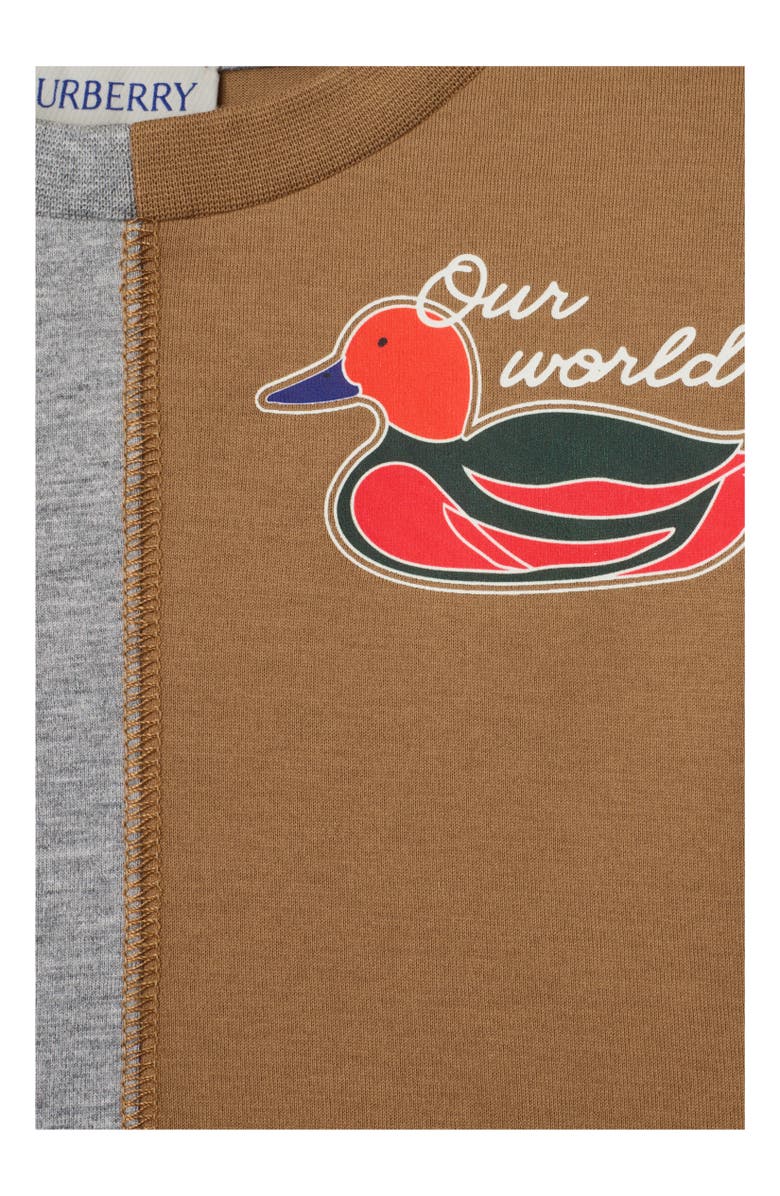 Burberry Duck Colour Block Cotton Top, Alternate, color, 